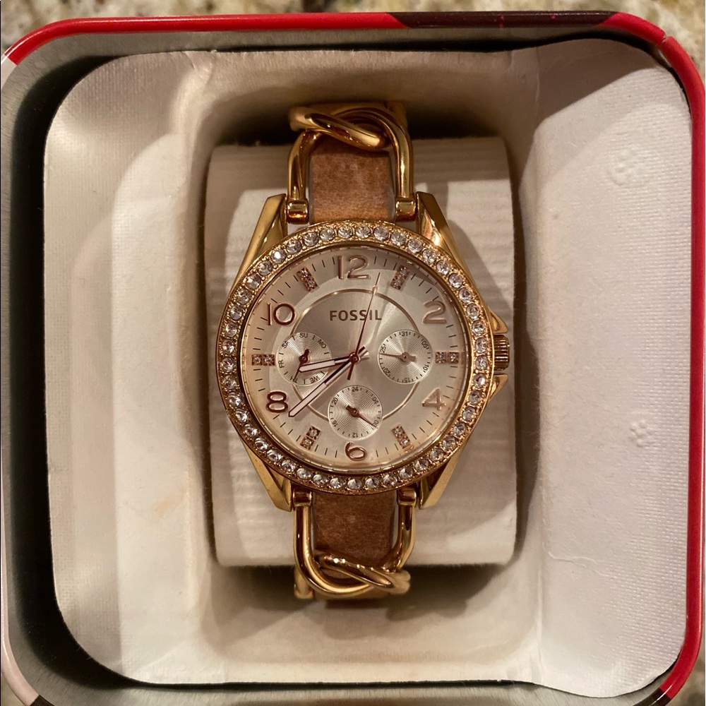 Womens Rose Gold Fossil Watch